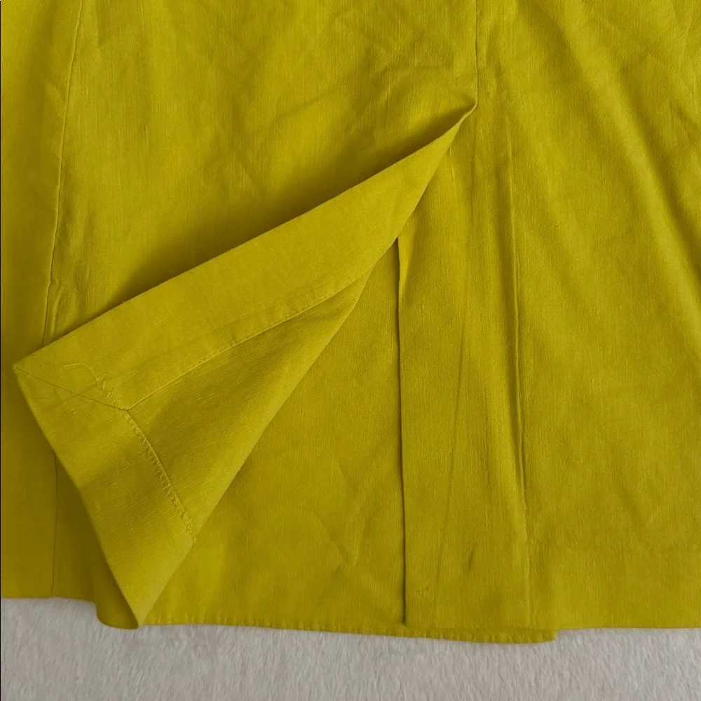 Theory | Linen Double Breasted Tailor Jacket Bright Lime Eco Crunch Wash $535 - Picture 13 of 16